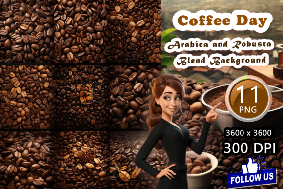 Arabica and Robusta Blend Backgrounds: A Visual Brew