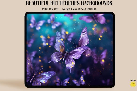 Butterflies Violet Silver Backgrounds for Creative Projects