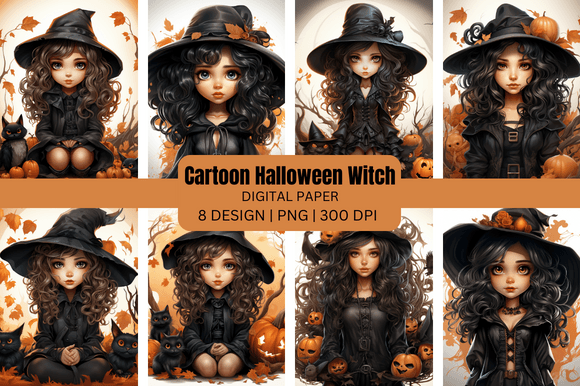 Cartoon Halloween Witch Backgrounds: A Creative Toolkit for Seasonal Projects
