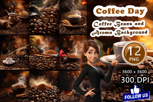Coffee Beans and Aroma Backgrounds: A Visual Toolkit for Warm, Inviting Design