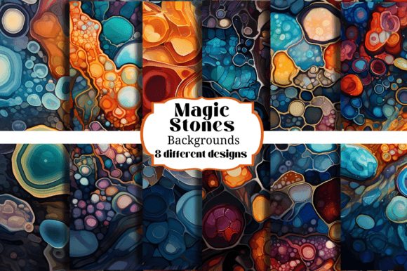 Colorful Magic Stones Gems Backgrounds: Unleash Your Creative Spark