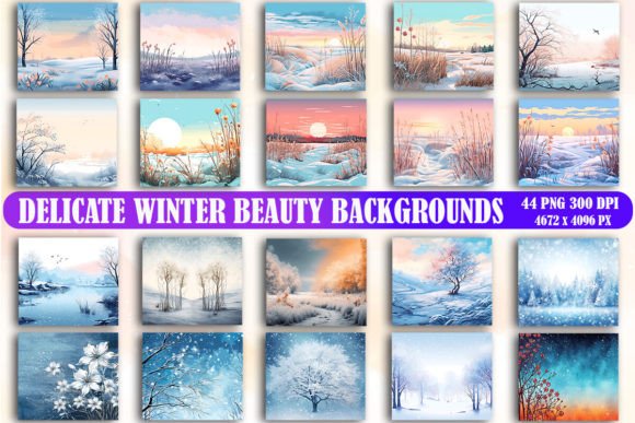 Delicate Winter Beauty Backgrounds: Your Source for Serene Design