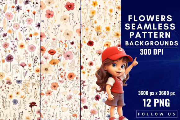 Elevate Your Projects with Flowers Seamless Pattern Backgrounds