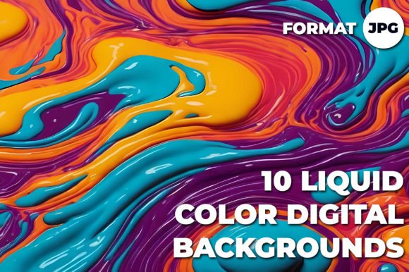 Elevate Your Visuals with 10 Liquid Color Digital Backgrounds
