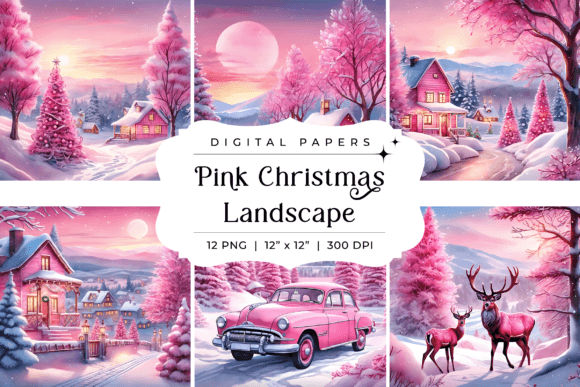 Embrace a Softer Winter: The Allure of Pink Christmas Landscape Backgrounds