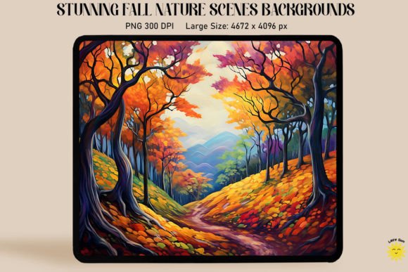 Embrace Autumn's Palette with Colorful Fall Landscape Backgrounds