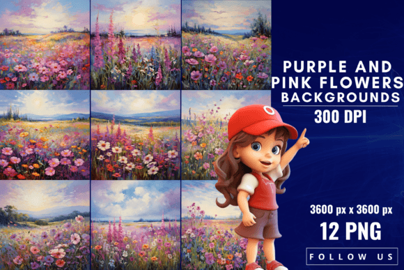 Embrace Floral Elegance: Purple and Pink Flowers Backgrounds