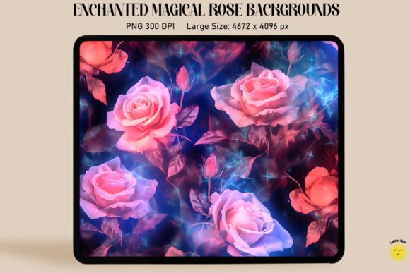 Enchanting Digital Design with Dreamy Roses Pattern Backgrounds