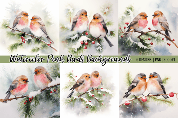 Enchanting Pink Birds Winter Backgrounds: A Designer's Guide