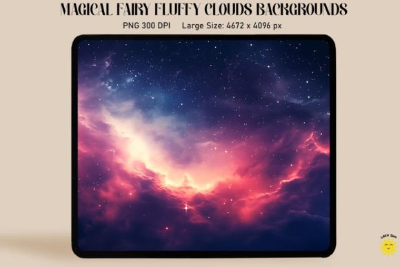 Galaxy Sky with Magic Clouds: A Dreamy Backdrop for Your Projects