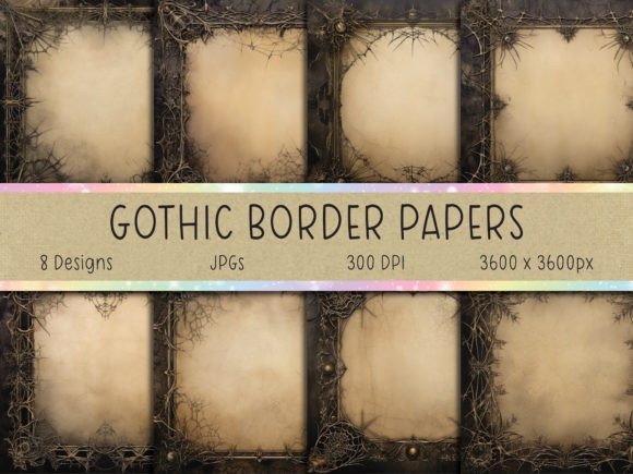 Gothic Borders Digital Backgrounds: Elevate Your Creative Projects