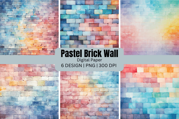 Pastel Brick Wall Backgrounds: A Soft Industrial Aesthetic
