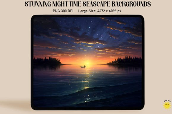 Stunning Nighttime Seascape Backgrounds: A Visual Escape