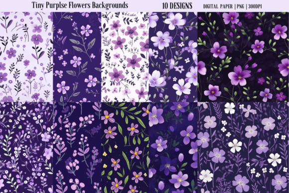 Tiny Purplse Flowers Backgrounds: A Digital Asset for Modern Designers