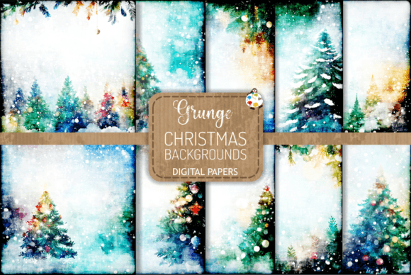 Unwrap Creative Texture: Using Grunge Christmas Tree Backgrounds