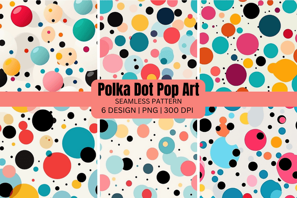 Vibrant Polka Dot Pop Art Backgrounds for Creative Projects
